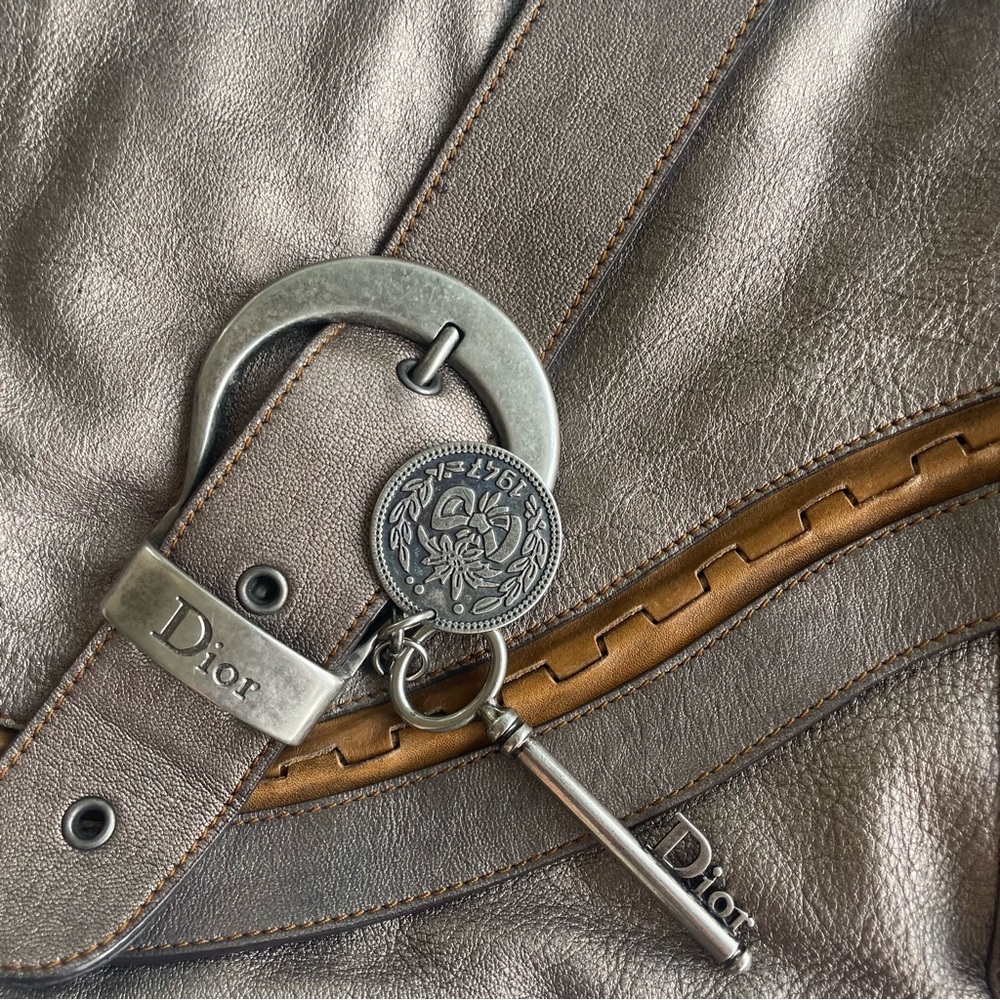 Dior gaucho bag Shimmering Bronze and Brown Handbag - Picture 2 of 8